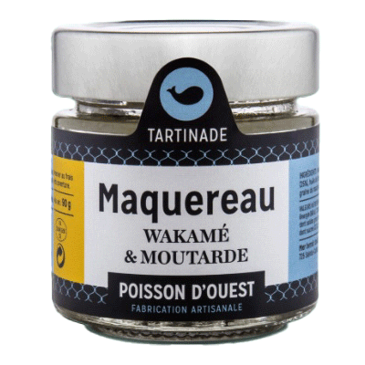 Bocal de conserve, maquereau wakamé & Moutarde