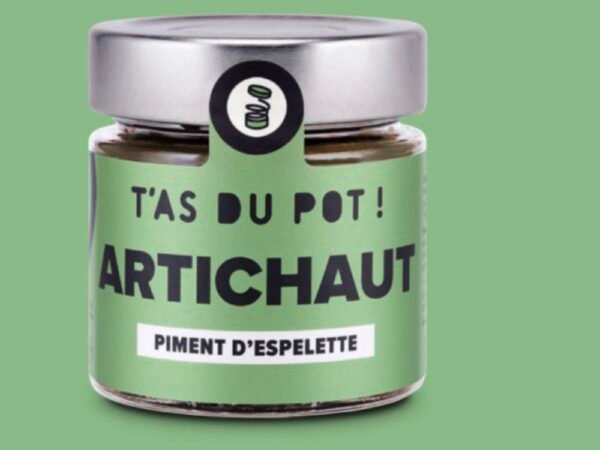 Pot de tartinade artichaut piment d’Espelette « T’as du pot ! »