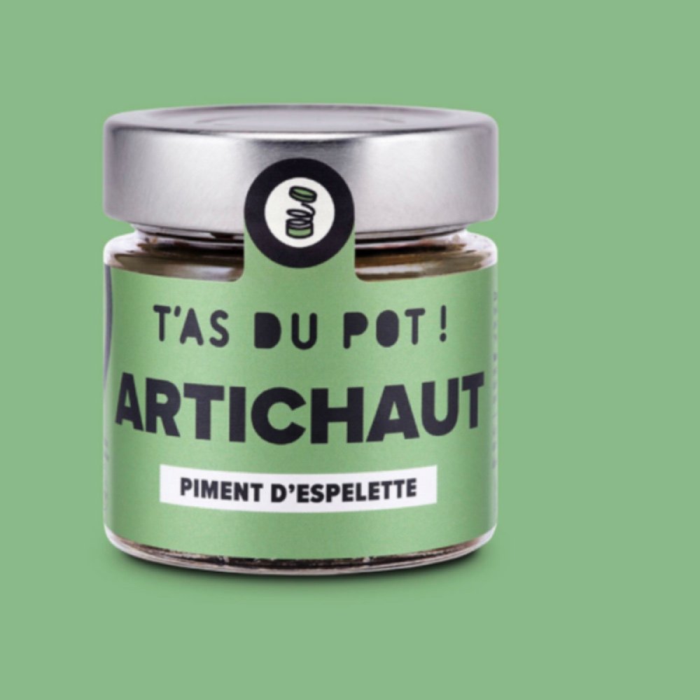 Pot de tartinade artichaut piment d’Espelette « T’as du pot ! »