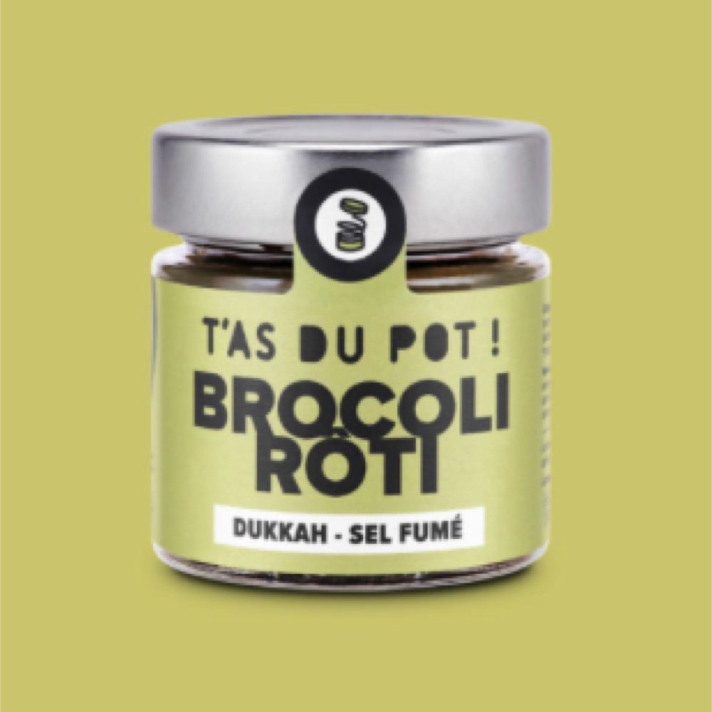 Pot de tartinade brocoli rôti dukkah sel fumé « T’as du pot ! »